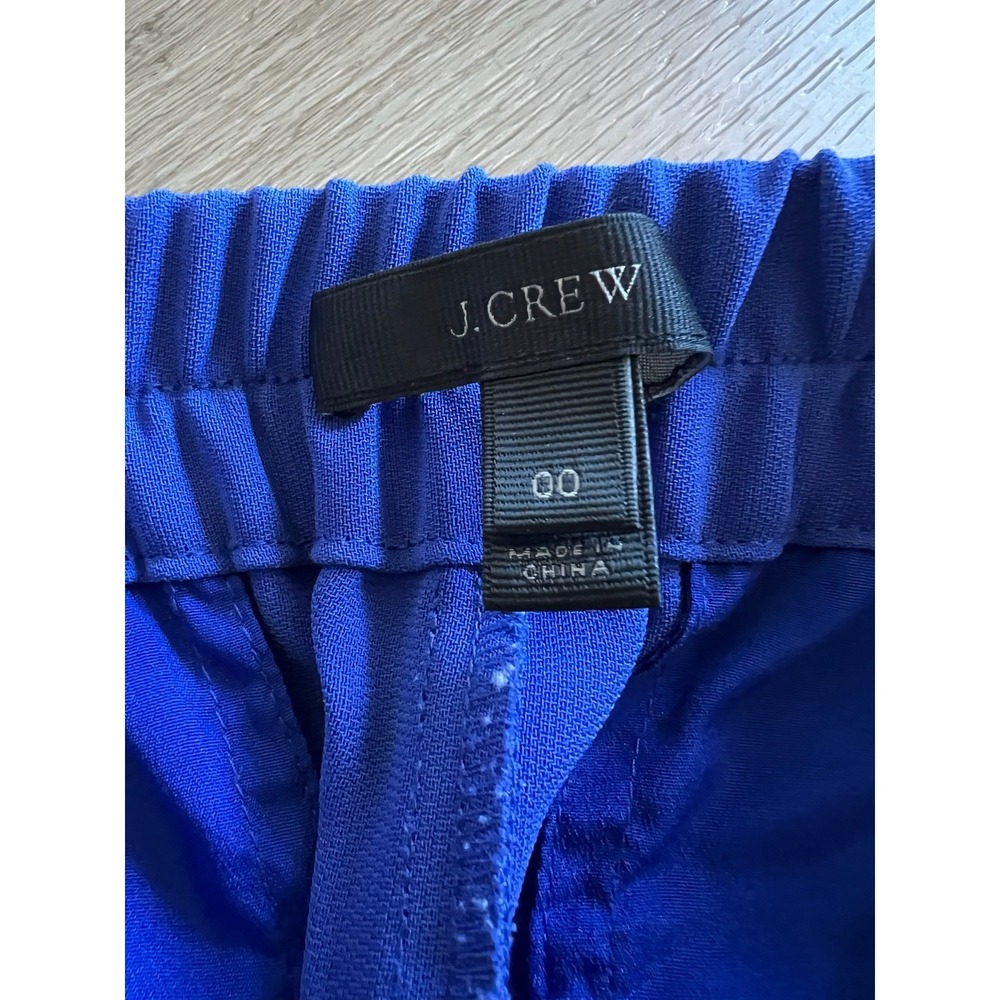 J. Crew Blue Jogger Pants Zipper Pockets Elastic Waist‎ Size 00 - Picture 4 of 5
